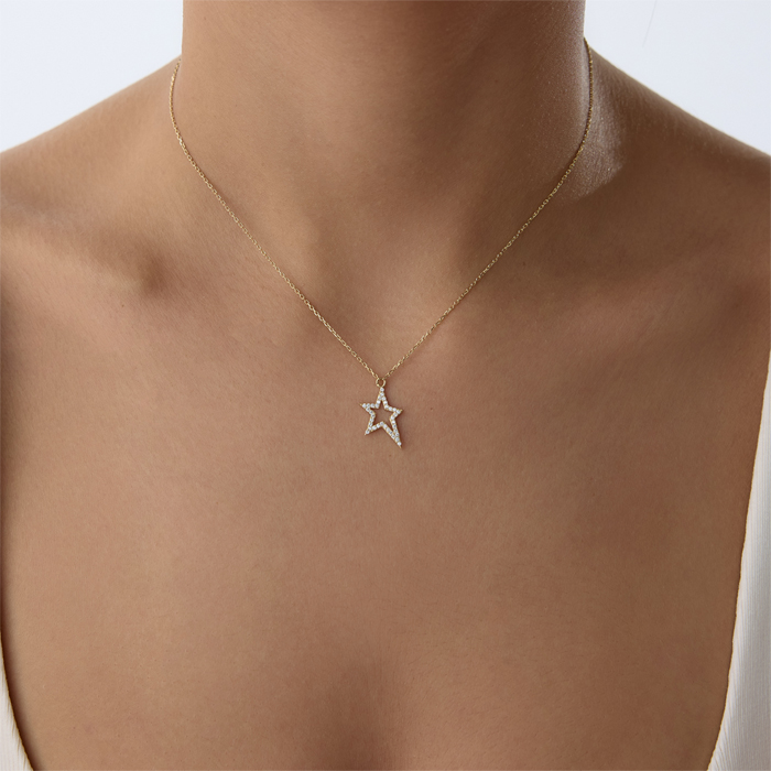 Taşlı Stella Kolye - Alen