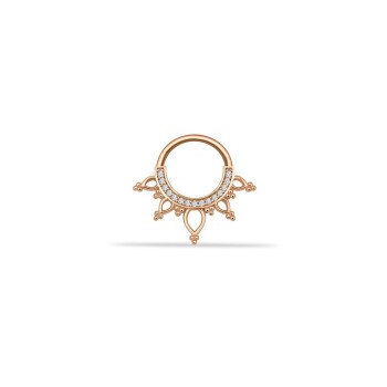Taşlı Taç Motifli Helix Piercing - Dianora