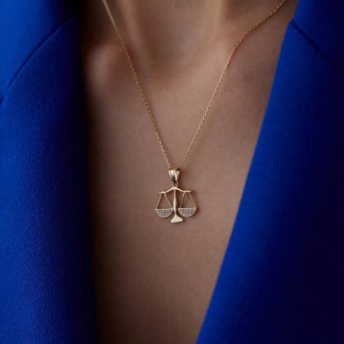 Taşlı Terazi Kolye - 1