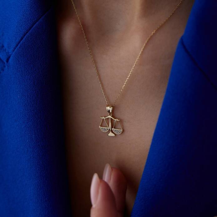 Taşlı Terazi Kolye - 2