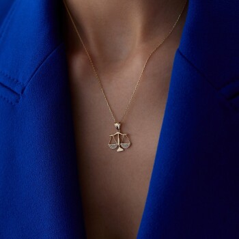 Taşlı Terazi Kolye - 3