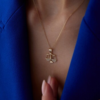 Taşlı Terazi Kolye - Özçelik (1)