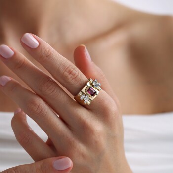 Taşlı Throne Yüzük - Cemart