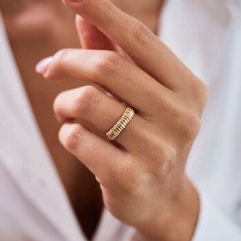 Taşlı Tırtık Yüzük - Rayna