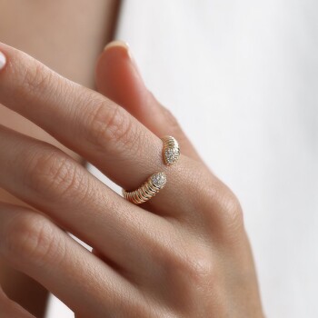 Taşlı Tırtıl Yüzük - Rayna (1)