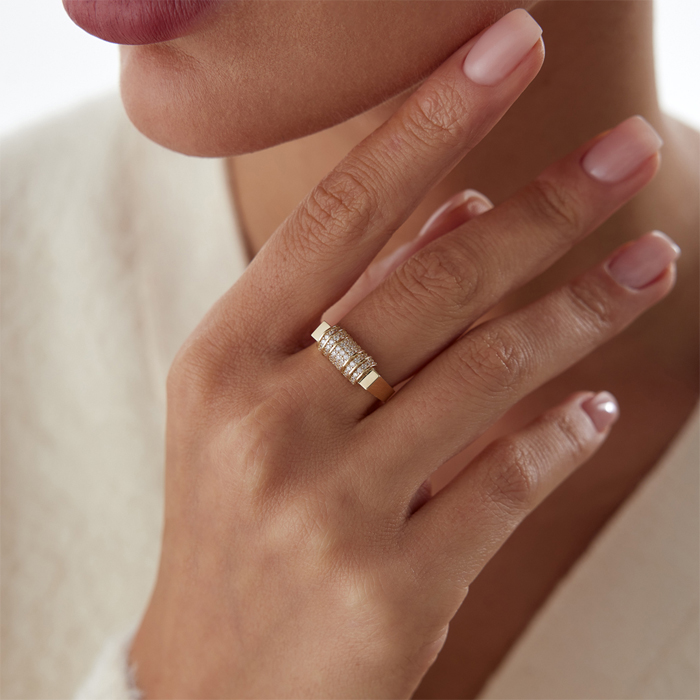 Taşlı Tüp Yüzük - Özer