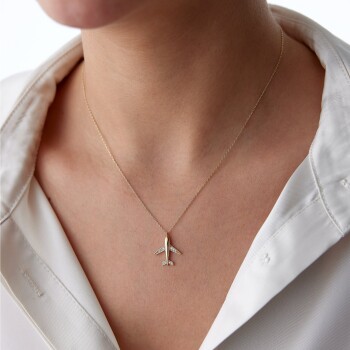 Taşlı Uçak Kolye - 3