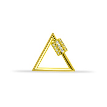 Taşlı Üçgen Charm Kilidi - Dianora (1)