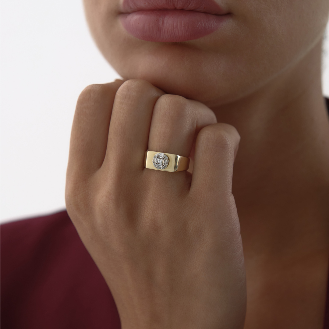 Taşlı Urban Square Yüzük - 2