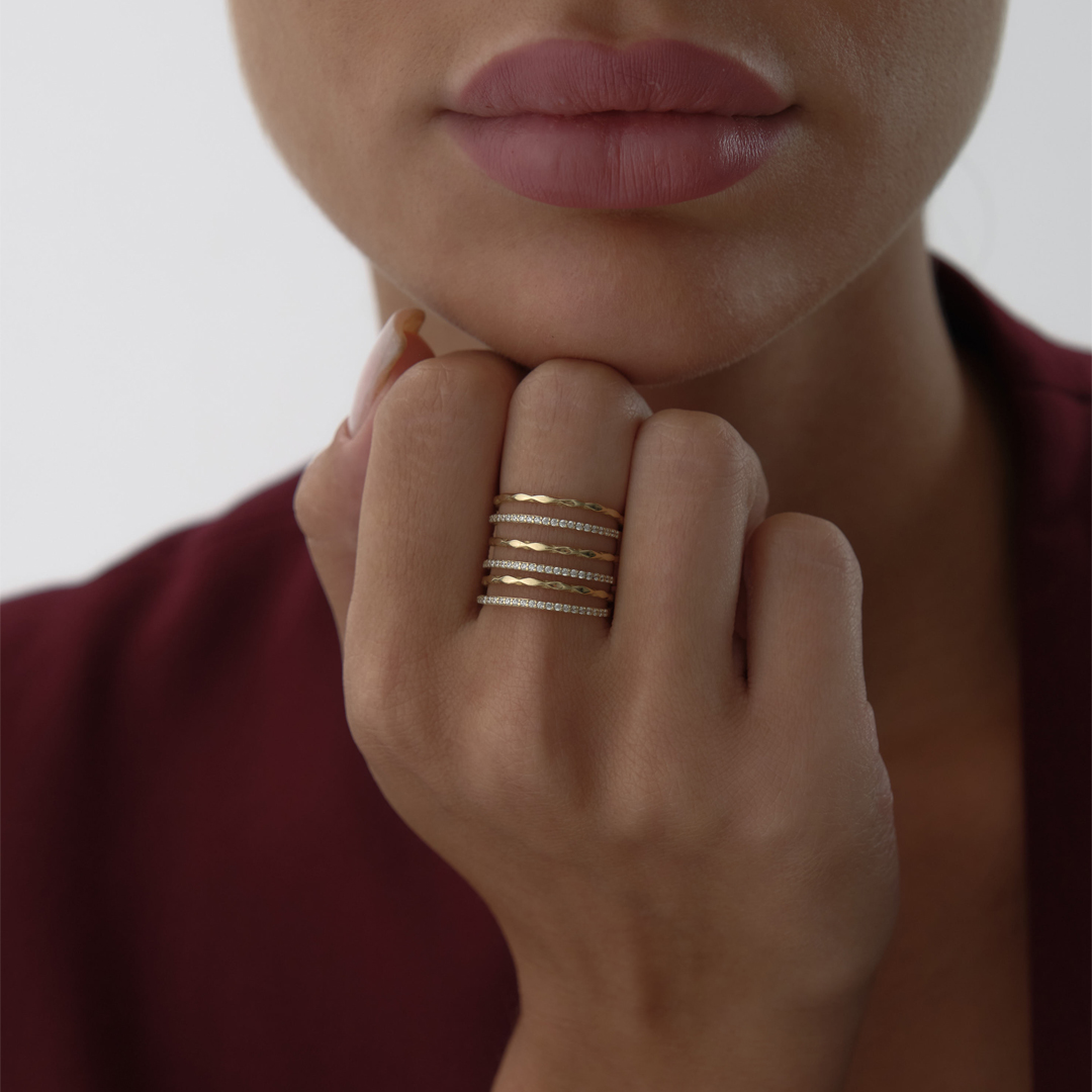 Taşlı ve Burgulu Örüntü Yüzük - 2