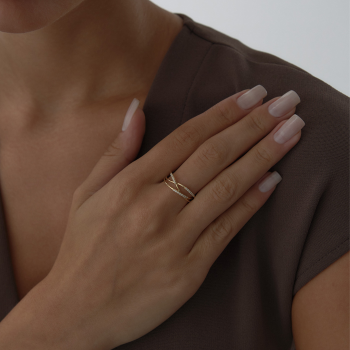 Taşlı Wave Yüzük - RİTİM (1)