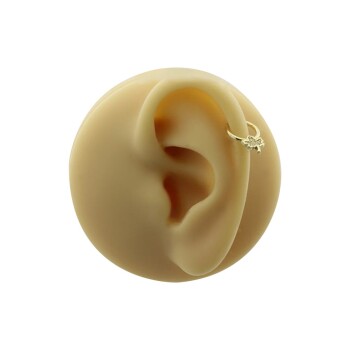 Taşlı Yaprak Motifli Helix Piercing - Dianora (1)