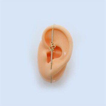 Taşlı Yılan Motifli Hook Baston Küpe - Dianora (1)