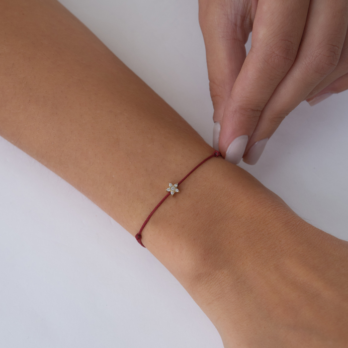 Taşlı Yıldız Figür İpli Bileklik - Simoro