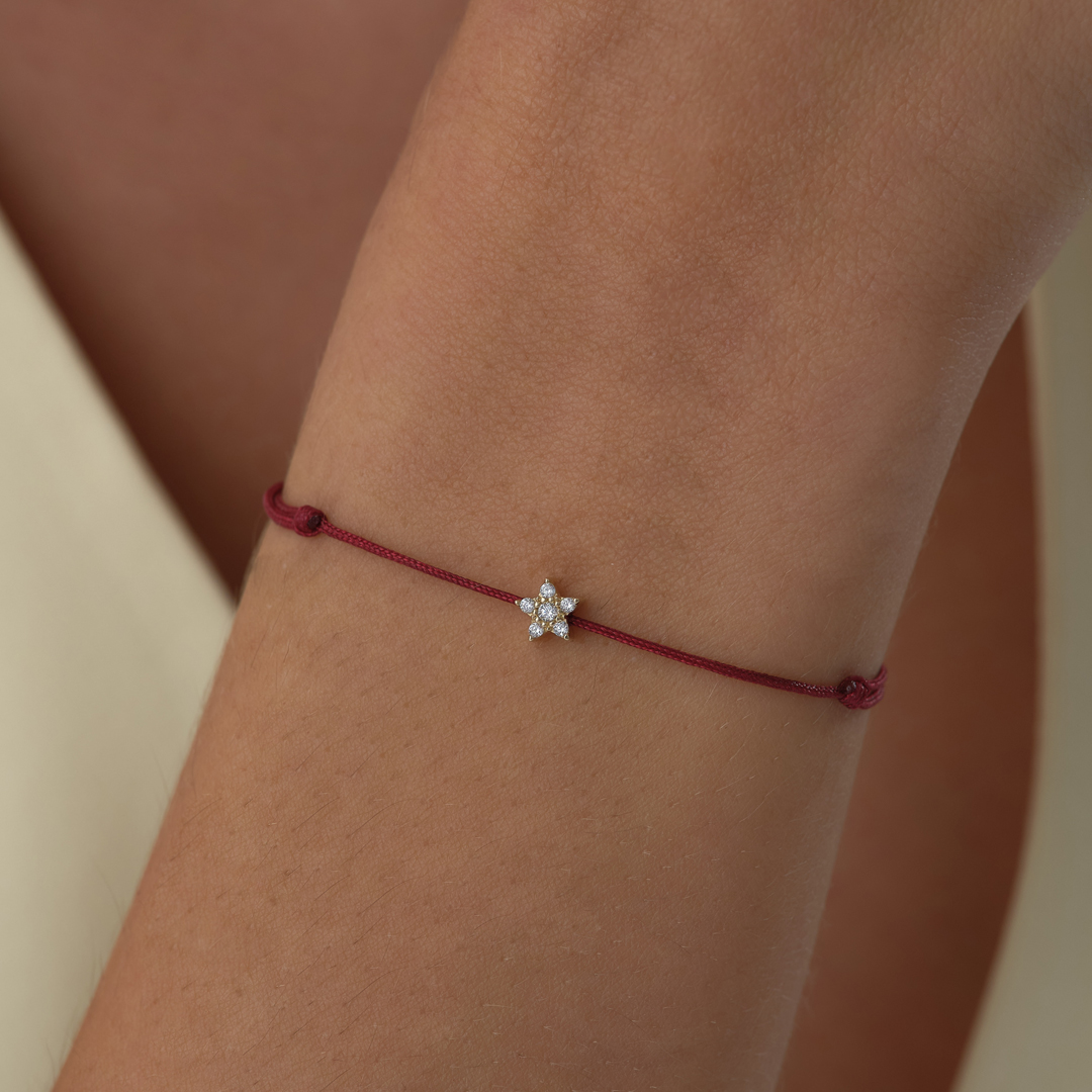 Taşlı Yıldız Figür İpli Bileklik - 3