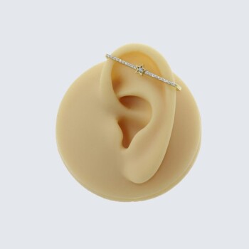 Taşlı Yıldız Industrial Earcuff - Dianora (1)