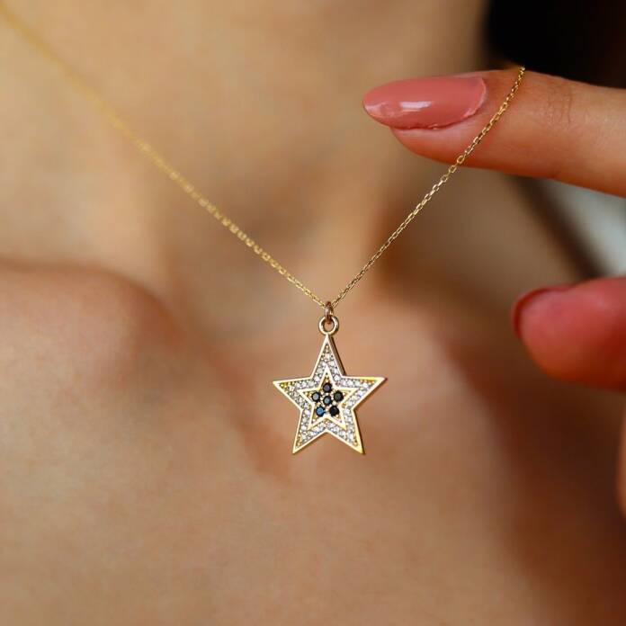Taşlı Yıldız Kolye - 1