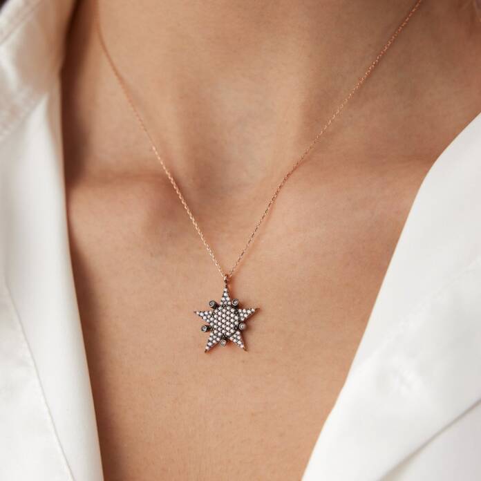 Taşlı Yıldız Kolye - 1