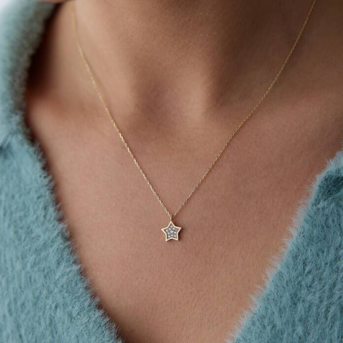 Taşlı Yıldız Kolye - 1