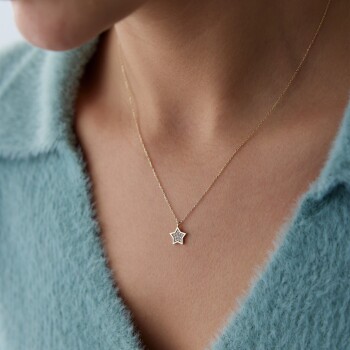 Taşlı Yıldız Kolye - 3