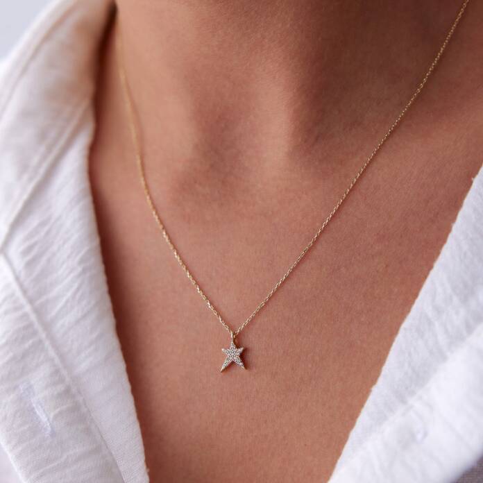Taşlı Yıldız Kolye - 1