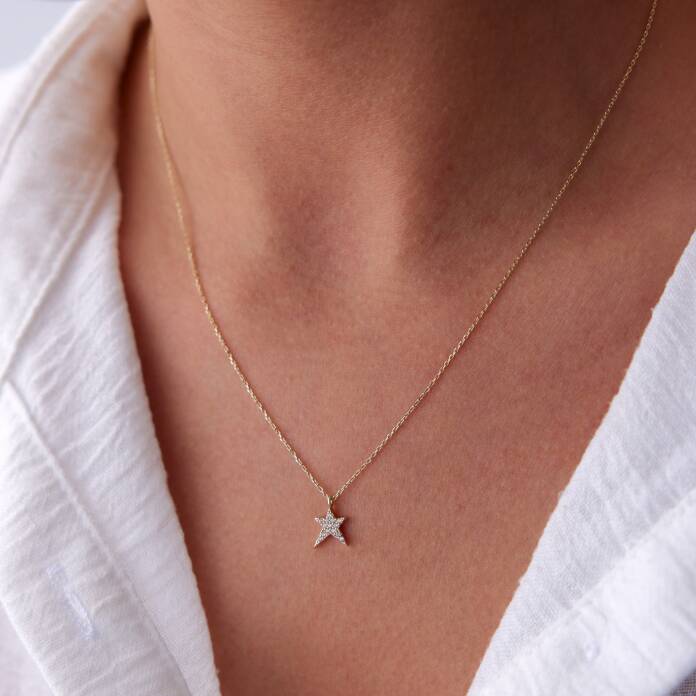 Taşlı Yıldız Kolye - 2