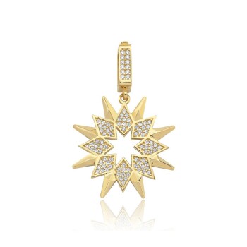 Taşlı Yıldız Kolye Ucu - Koçak