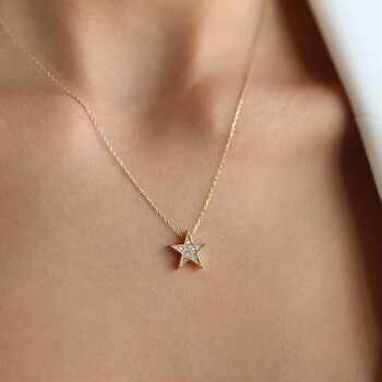 Taşlı Yıldız Kolye - Rayna