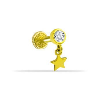 Taşlı Yıldız Sallantılı Minimal Tragus Piercing - Dianora (1)