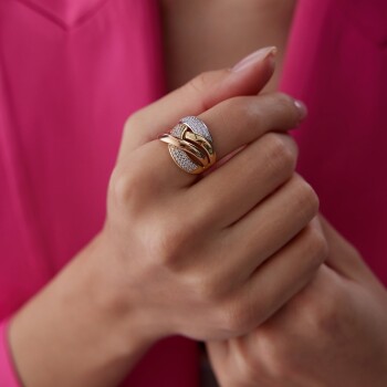 Taşlı Yumak Yüzük - Koçak