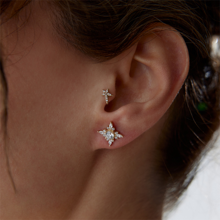 Taşlı Zarafet Küpe - Rayna