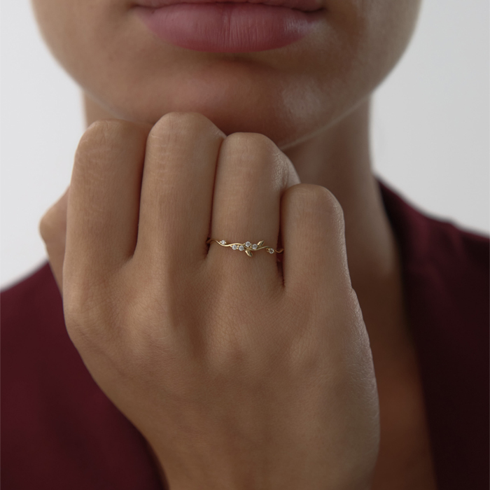 Taşlı Zeytin Dalı Yüzük - RİTİM (1)