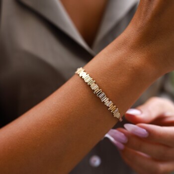 Taşlı Zikzag Kelepçe - Özer