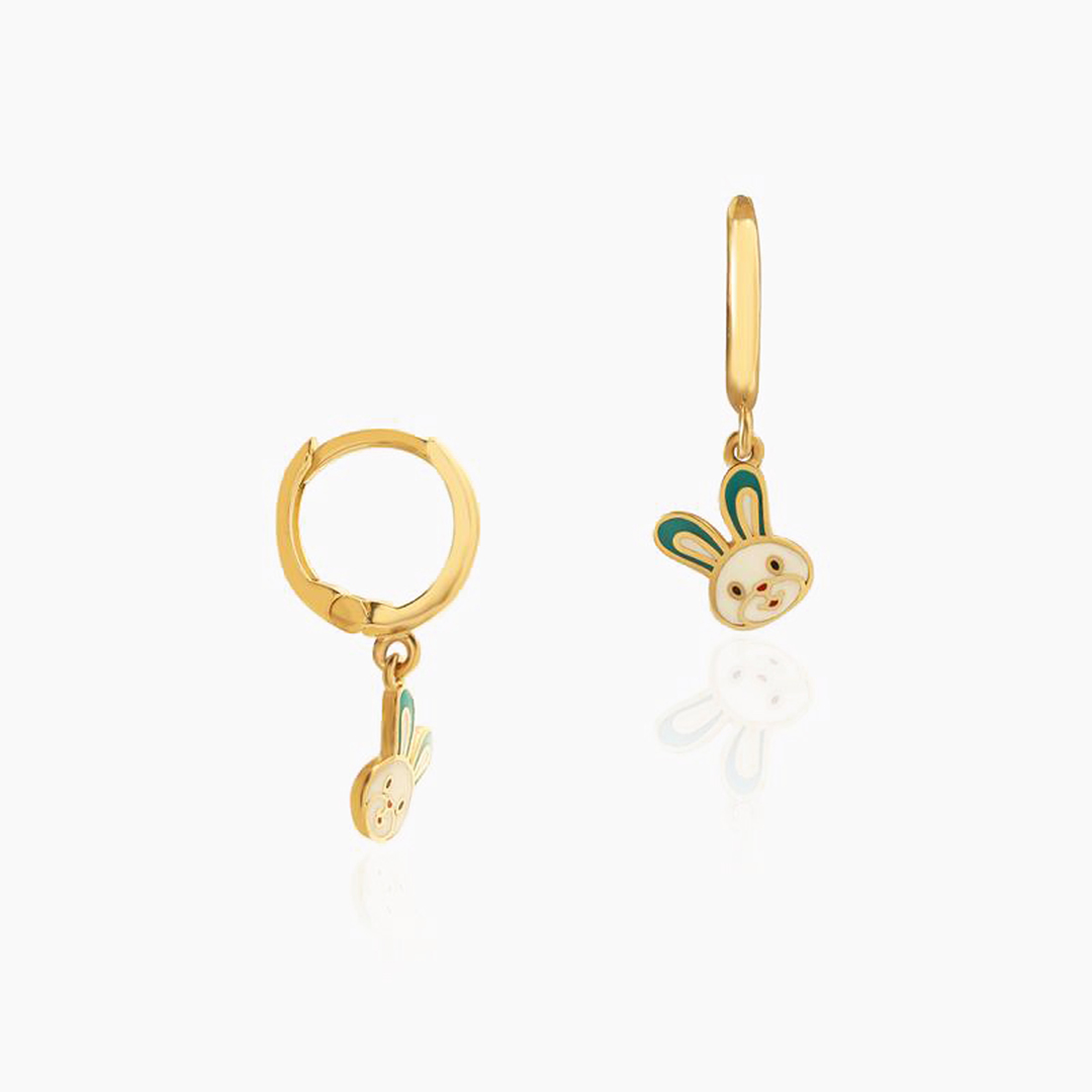 Tavşancık Halka Sallantılı Çocuk Küpesi - 1