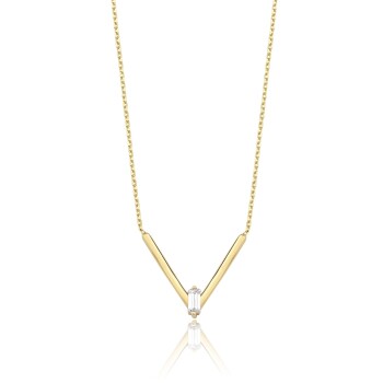 Tek Bagetli V Kolye - 3