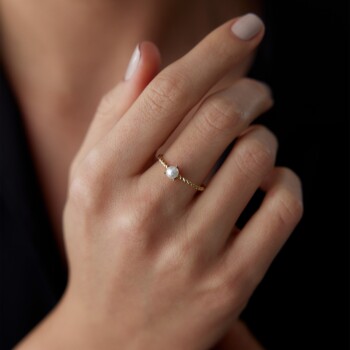 Tek İnci Yüzük - Cemart