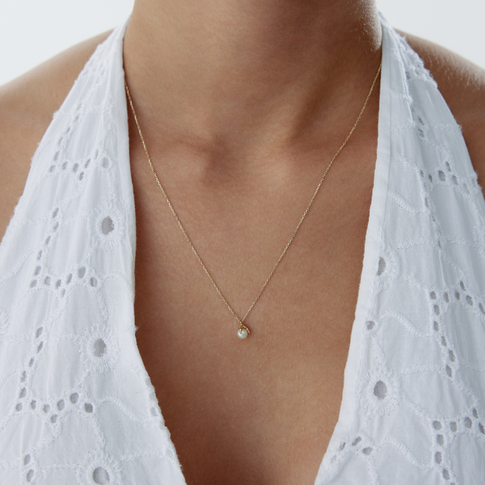 Tek İncili Kolye - Rayna (1)