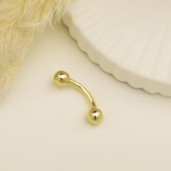 Tek Tarafı Taşlı Top Göbek Piercing - Dianora (1)