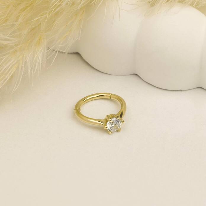 Tek Taş Helix Piercing - 2