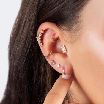 Tek Taş Helix Piercing - 3