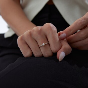 Tek Taş İnci Yüzük - Uğur İnci (1)