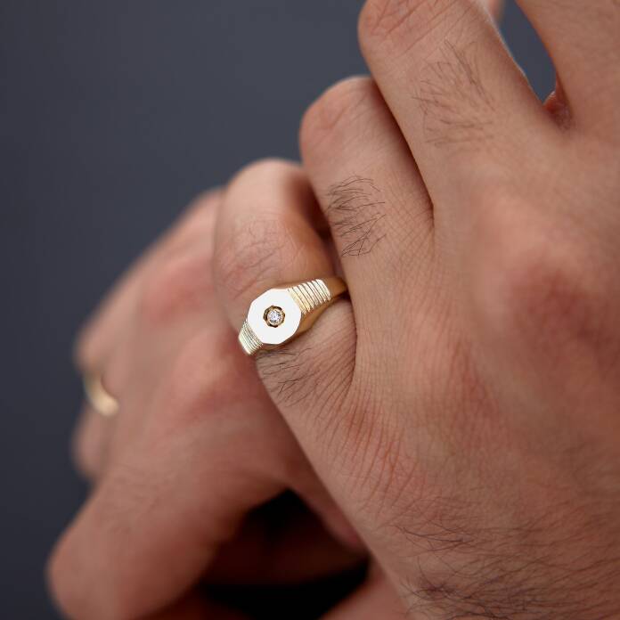 Tek Taş Şövalye Yüzük - 4