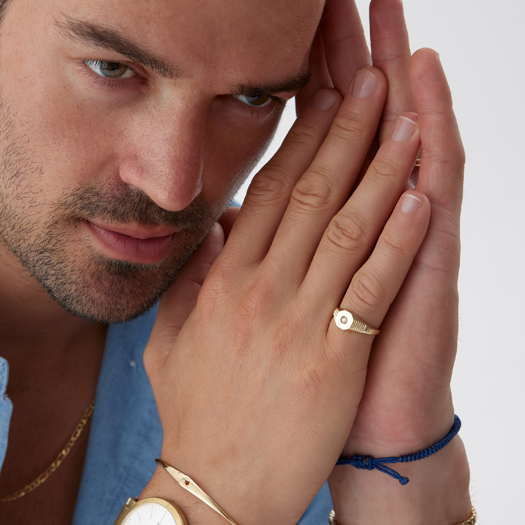 Tek Taş Şövalye Yüzük - 5