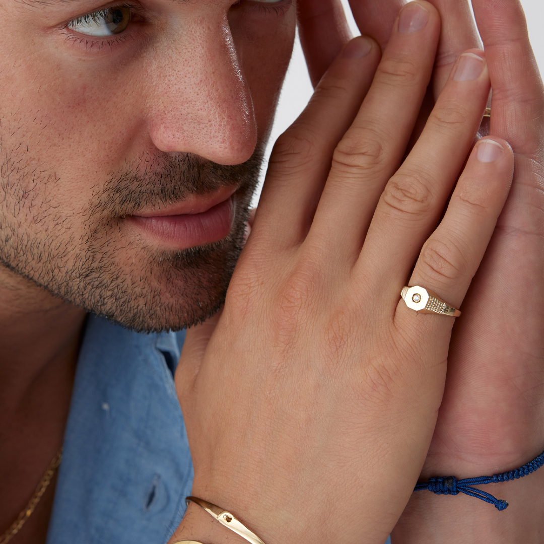 Tek Taş Şövalye Yüzük - 2