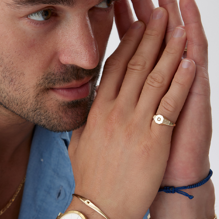 Tek Taş Şövalye Yüzük - Rayna (1)