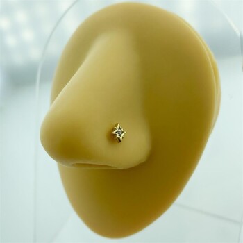 Tek Taşlı İki Yıldızlı Altın Hızma - 2