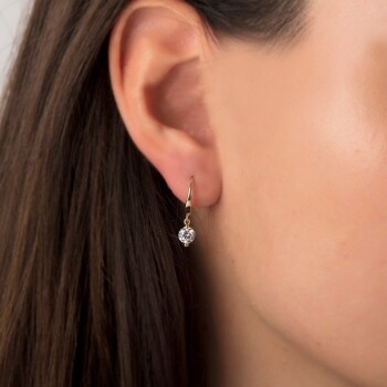 Tek Taşlı Küpe - CNR