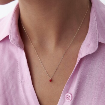 Tekli Mercan Tohum Kolye - Rayna (1)