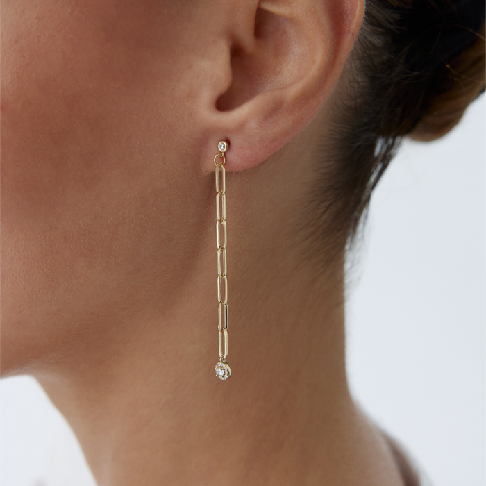 TekTaş Ataç Sallantılı Küpe - Rayna