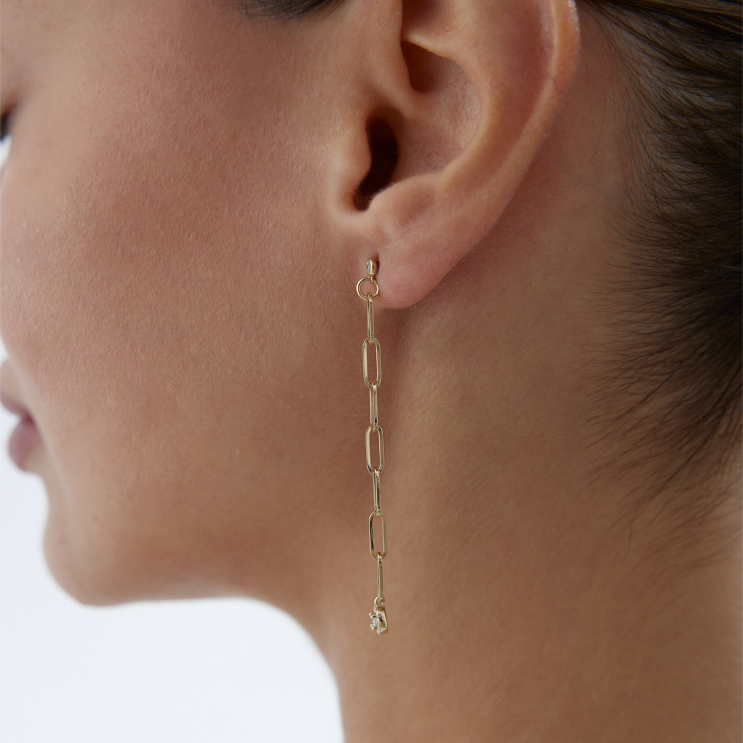 TekTaş Ataç Sallantılı Küpe - 2